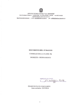 doc. 15 maggio () - istituto tecnico g.g. marinoni