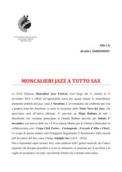 Moncalieri a tutto sax () - Moncalieri Jazz Festival