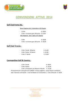 Golf Club Punta Ala : Golf Club Tirrenia : Cosmopolitan Golf