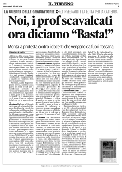 Noi, i prof scavalcati ora diciamo "Basta!"