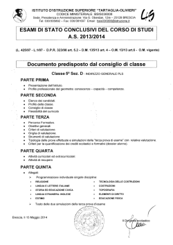 Documento 15 maggio classe 5 sez. D PLS ITG - tartaglia