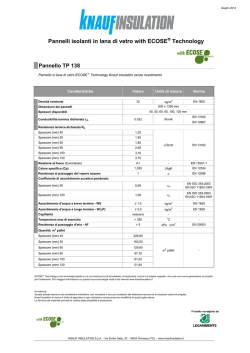 Scheda technica TP 138