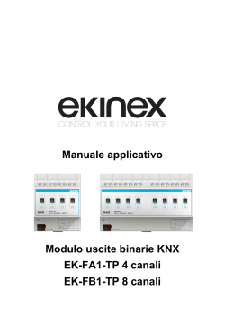 Manuale applicativo Modulo uscite binarie KNX EK-FA1