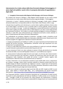 Interramento di un tratto urbano della linea ferroviaria Bologna