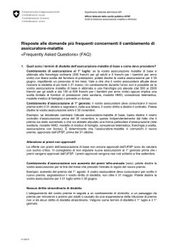 Il cambiamento di assicurazione malattie