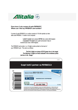 Dove trovo il mio numero di carta PAYBACK? Where can I