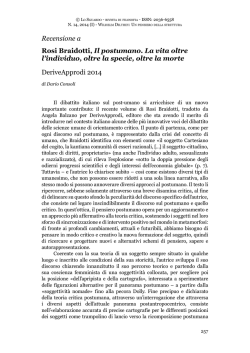 Recensione a Rosi Braidotti, Il postumano. La vita oltre