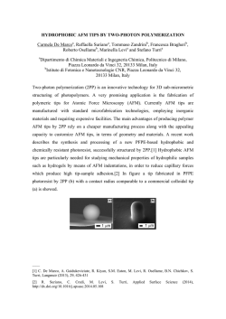 HYDROPHOBIC AFM TIPS BY TWO-PHOTON