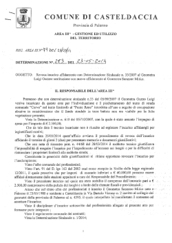 det 293 2014 - Comune di Casteldaccia