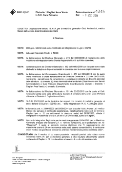 Determina n. 1345 del 03/11/2014