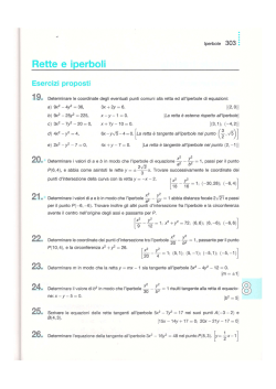 Intersezione Iperbole - Retta