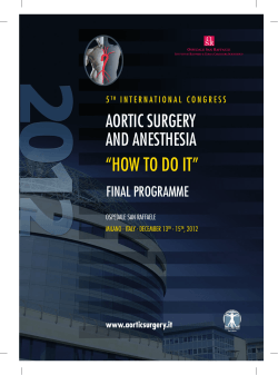 Final programme 2012 - 6th international congress aortic surgery