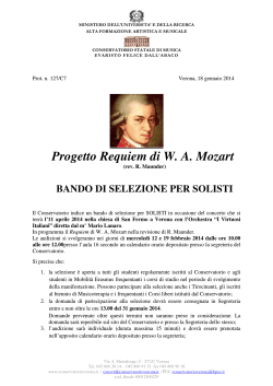 Progetto Requiem di W. A. Mozart