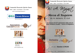 W. A. Mozart - Associazione Culturale Musicale Ettore Pozzoli