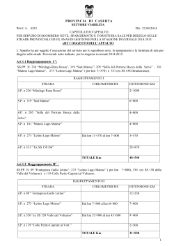 Capitolato - Provincia di Caserta