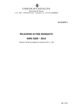 Relazione fine mandato