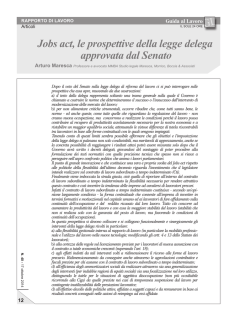 Jobs act, le prospettive della legge delega
