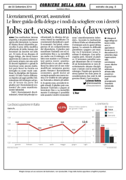Jobs act, cosa cambia (davvero)