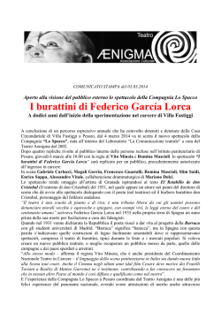 I burattini di Federico Garc&iacute;a Lorca