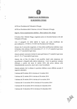 Differimento udienze dott Moggi