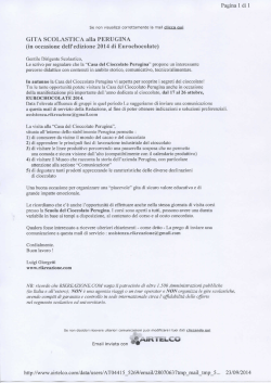 PROPOSTA DIDATTICA PERUGINA