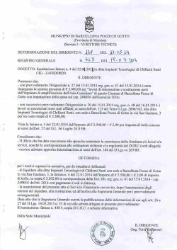 DETERMINAZIONE DEL DIRIGENTE N. ile? DEL 11.05-th