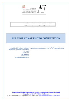 RULES OF CONAF PHOTO COMPETITION