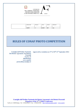 RULES OF CONAF PHOTO COMPETITION