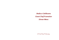 Dinner Menu - The Racing Club