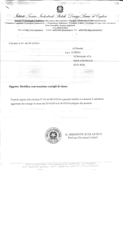 Rettifica convocazione Consigli di Classe