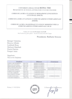 Dipartimento di Lingue, Letterature e Culture Straniere
