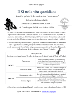 Il Ki nella vita quotidiana - aikido