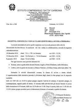 Satta - C.I.N. 246 - Continuità classi 5
