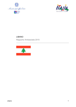 LIBANO Rapporto Ambasciata 2015