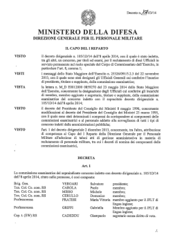 Decreto dirigenziale n. 157/1D/14 del 3 giugno 2014