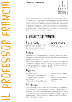 il peso e le mille misure il . pr of e ssor . fr anc ia