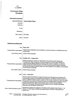 CV - Università degli Studi di Napoli Federico II