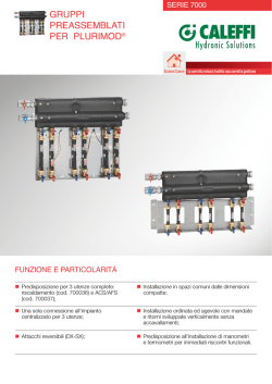 GRUPPI PREASSEMBLATI PER PLURIMOD&reg;
