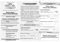 Iscrizione al pranzo Sagra del Rosario 2014