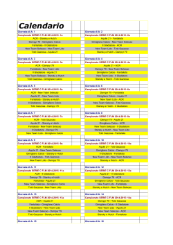 Calendario Serie C FLM 2014-2015
