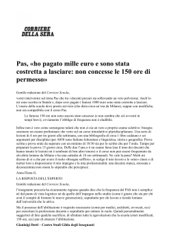 Pas, «ho pagato mille euro e sono stata costretta a lasciare: non