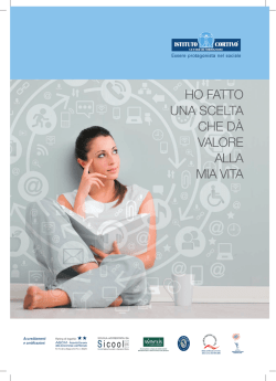 ho fatto una scelta che d&agrave; valore alla mia vita