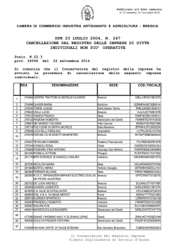 dpr 23 luglio 2004, n. 247 cancellazione dal registro delle imprese