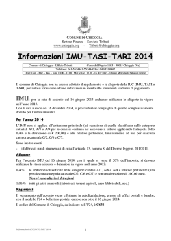 Informazioni IMU-TASI-TARI 201 4