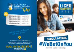 Il Liceo Scientifico progetto BET