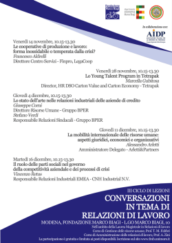 il programma - Diario per la prevenzione