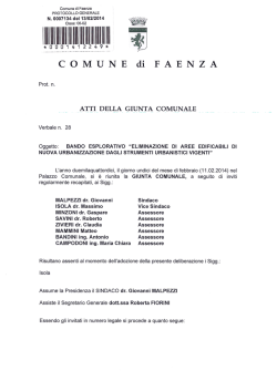 iii i&igrave;&igrave;ii ili - Comune di Faenza