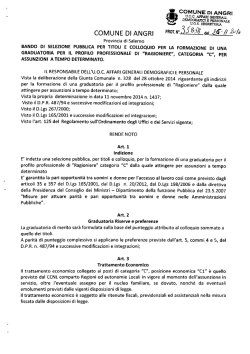 Bando di concorso per Ragioniere