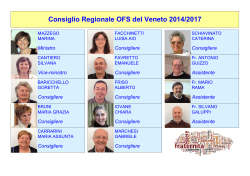 Consiglio Regionale OFS del Veneto 2014/2017