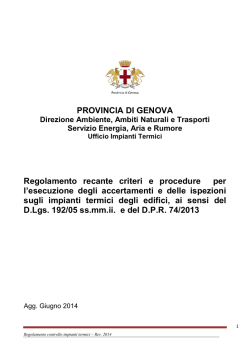 Regolamento Controllo imp. termici Agg. 2014